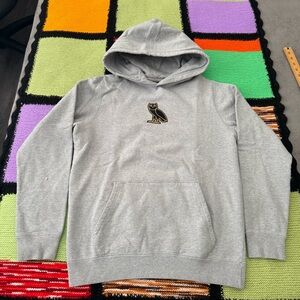 OVO classic owl hoodie jacket grey mens small